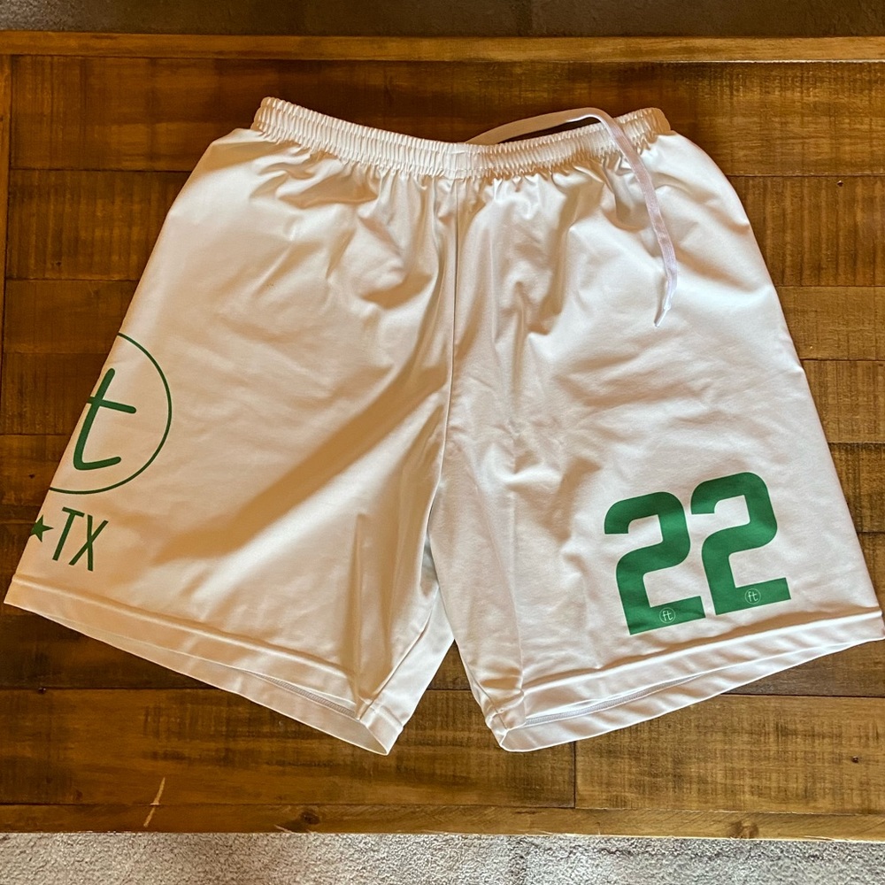White Athletic Shorts; Club Ultimate Frisbee SA,TX